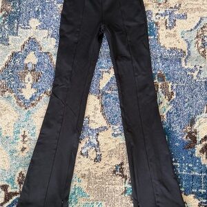 ALO - Black Zipper Flared Leg Pants
